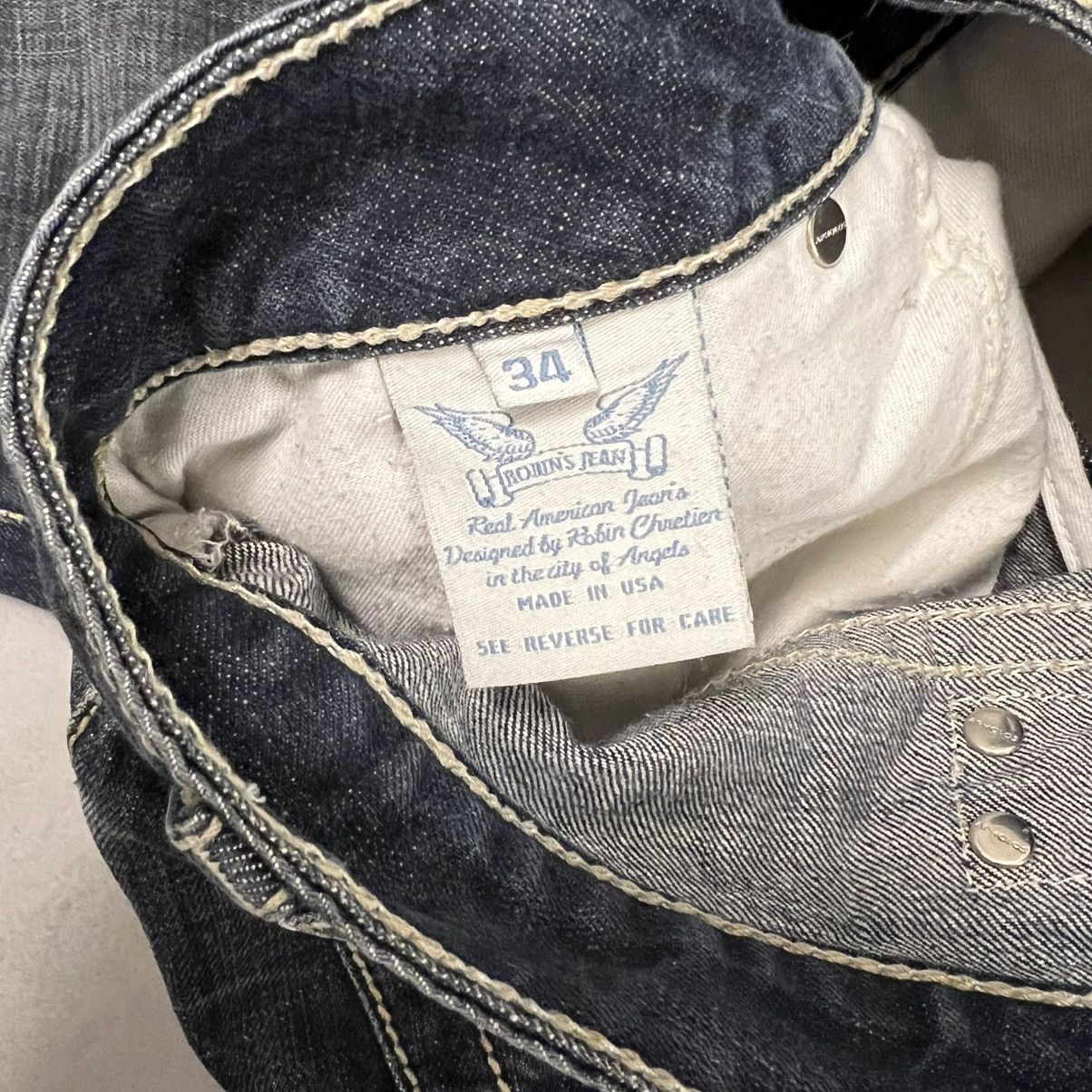 Robins Jeans Robin's Low Rise Selvedge Straight Leg Bootcut Jeans 34x35 Size US 34 / EU 50 - 7 Thumbnail