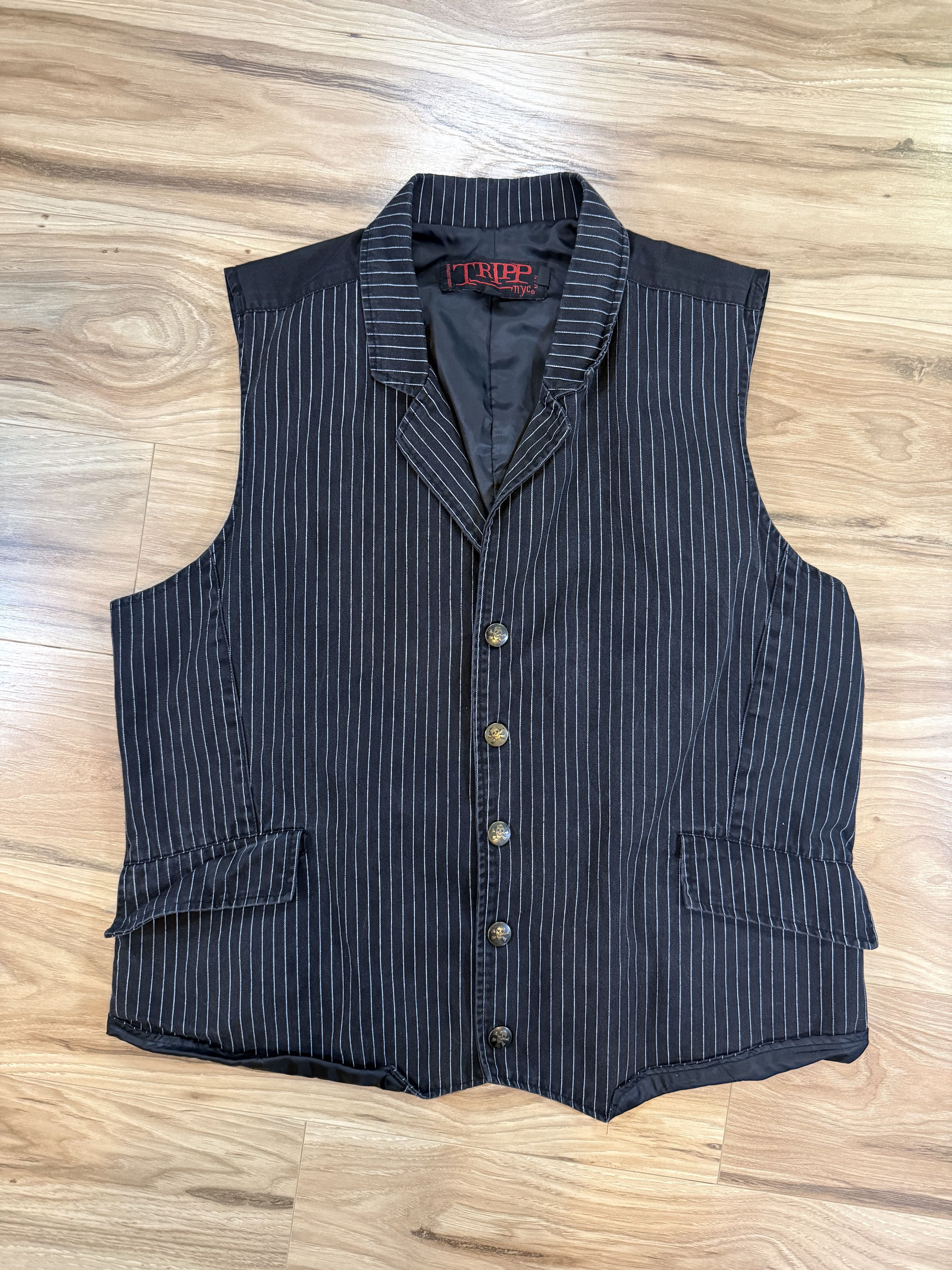 Tripp NYC Tripp NYC Pinstripe Punk Vest Black White L Size US L / EU 52-54 / 3 - 1 Thumbnail