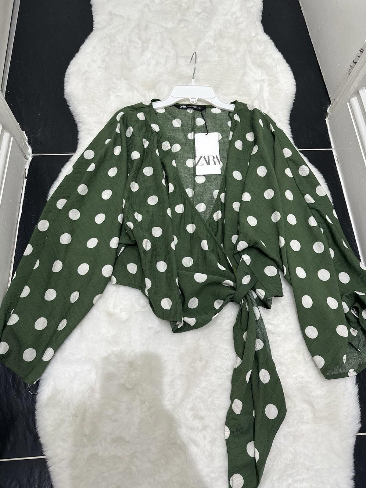 Zara ZARA wrapped polka top BNWT Size XS / US 0-2 / IT 36-38 - 1 Thumbnail