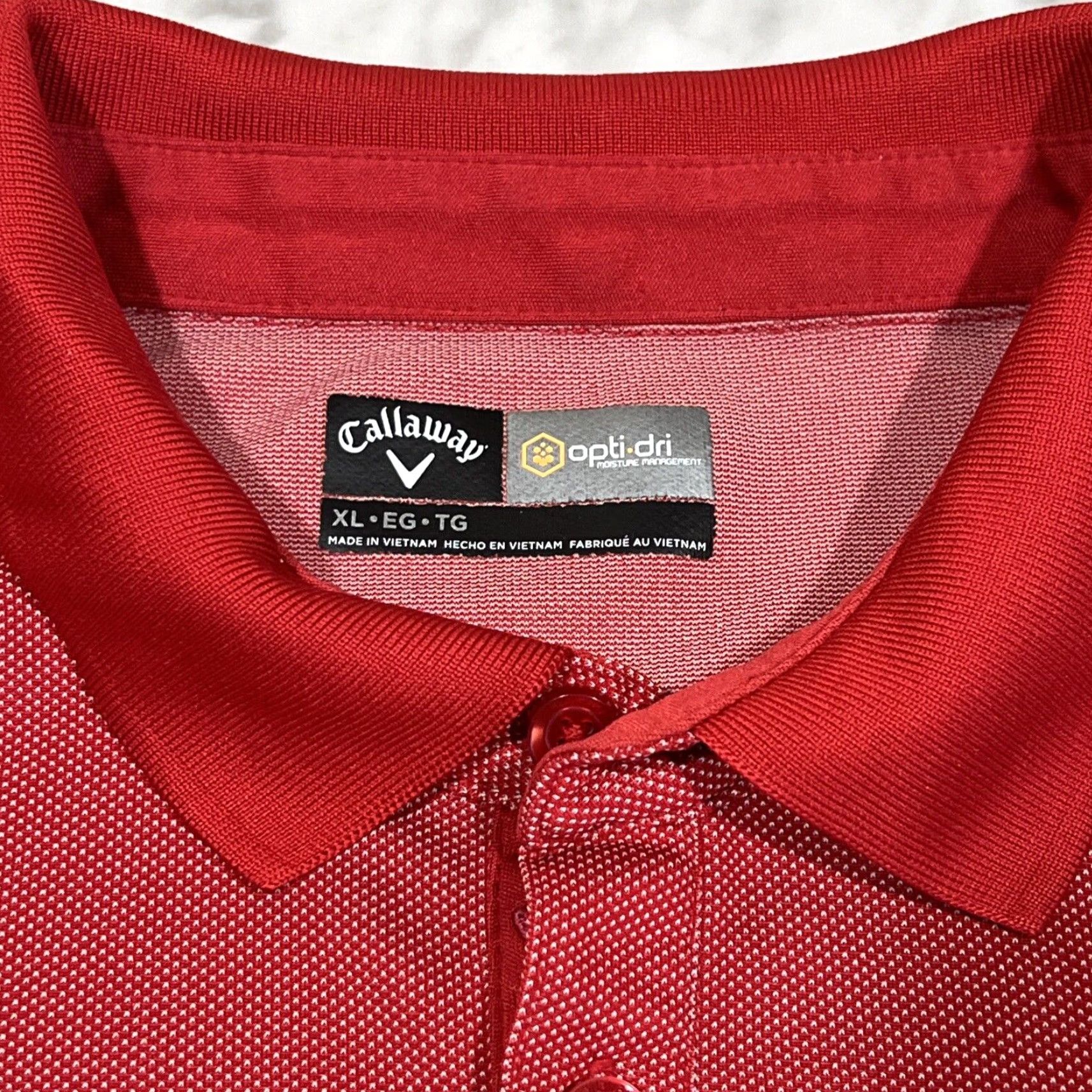 Callaway Callaway Polo Opti Dri Red Logo Golf Shirt Collared XL Men’s Short Sleeve Sports Shirt Size US XL / EU 56 / 4 - 4 Thumbnail