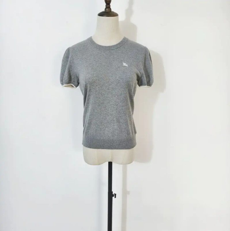 Burberry Burberry Summer Grey Wool Blend T-Shirt Size M / US 6-8 / IT 42-44 - 1 Thumbnail