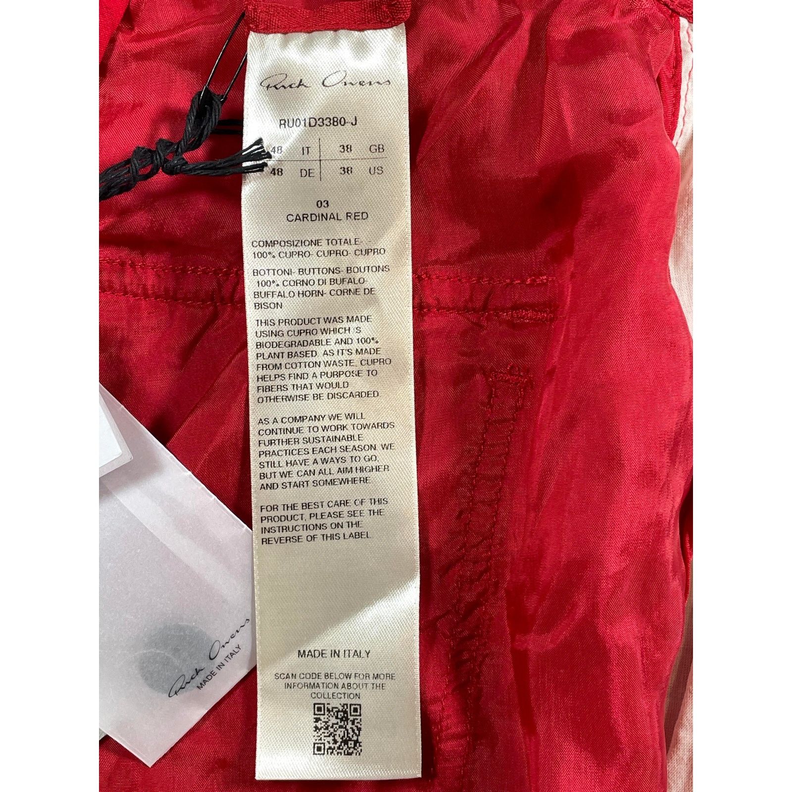Rick Owens Rick Owens Red Drawstring Pants Size US 32 / EU 48 - 7 Thumbnail