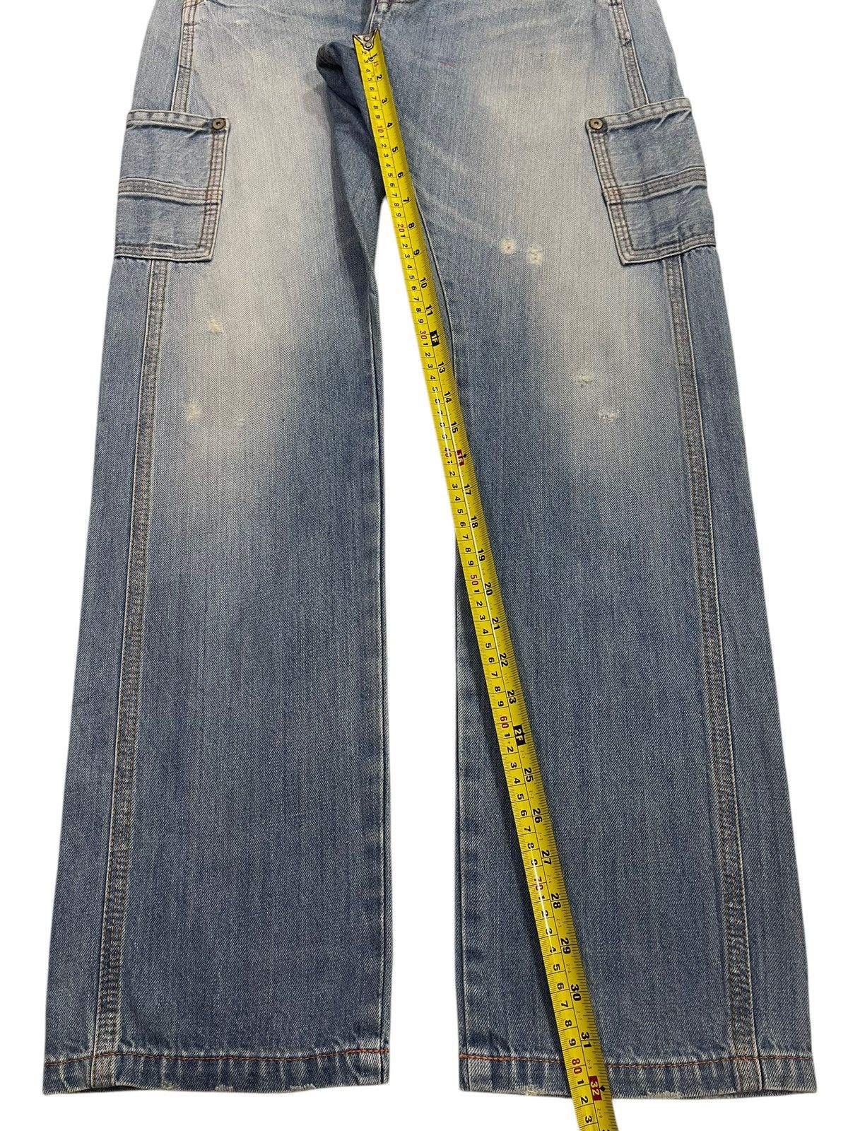 14th Addiction Vintage Japanese Brand Genoese Faded Wash Style Loose Jeans Size US 32 / EU 48 - 14 Thumbnail