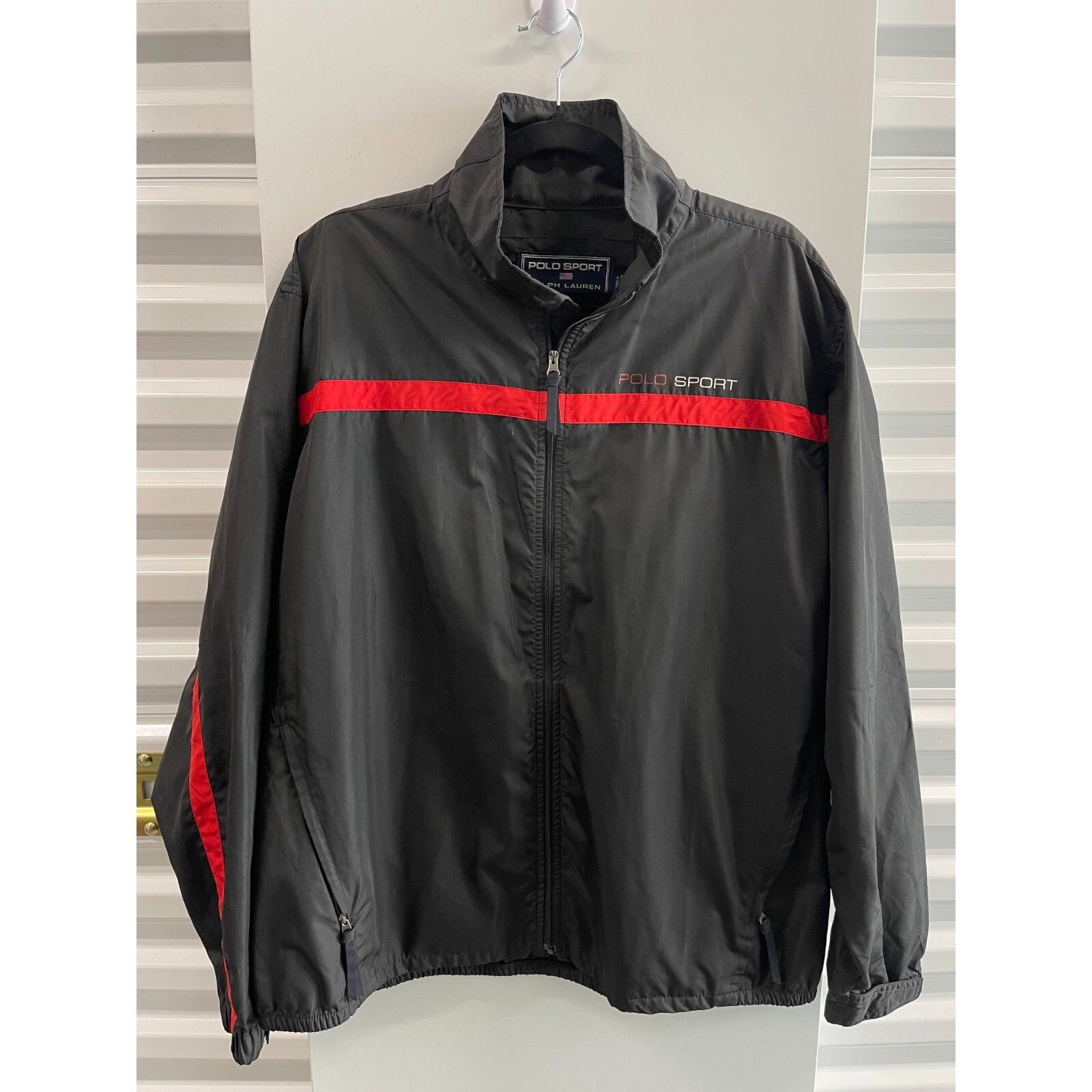 Ralph Lauren VTG Y2K 90S POLO SPORT BLACK RED TRACK JACKET WINDBREAKER RU Size US L / EU 52-54 / 3 - 1 Thumbnail