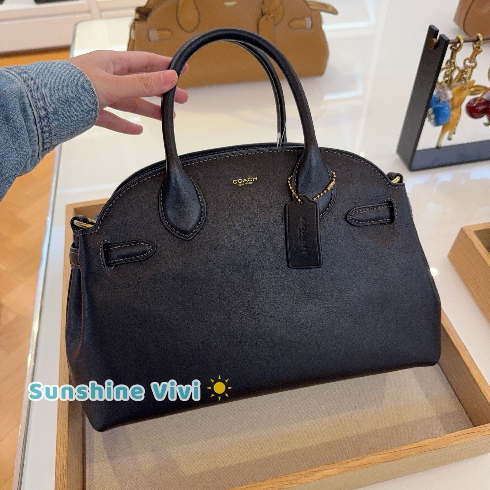 Coach NWT Coach Soft Empire Carryall Bag 28 Leather CAM05 Black Size ONE SIZE - 1 Thumbnail