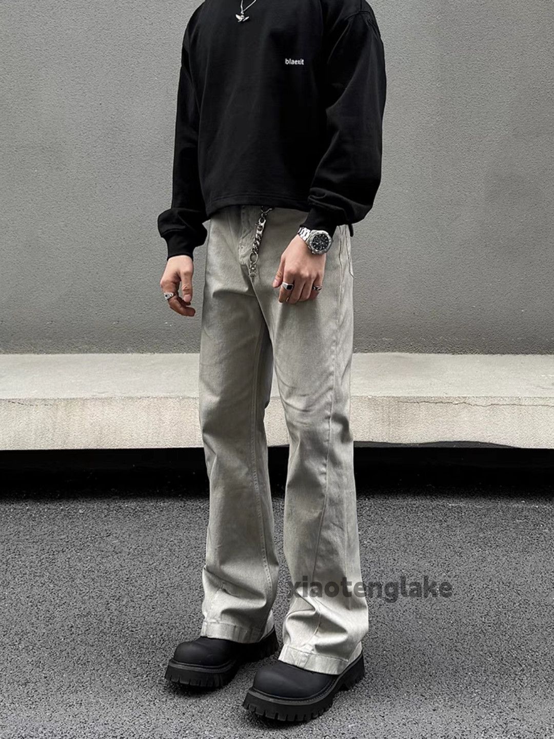 Jean × Vintage washed faded cleanfit yuppie bootcut grunge jeans Size US 28 / EU 44 - 5 Thumbnail