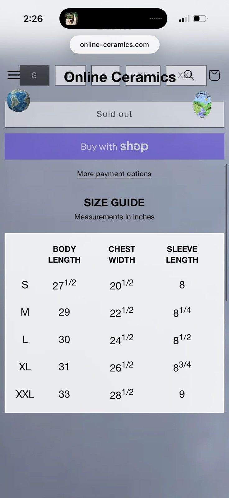 Online Ceramics Dreaming Lilac Tee Size US S / EU 44-46 / 1 - 2 Thumbnail