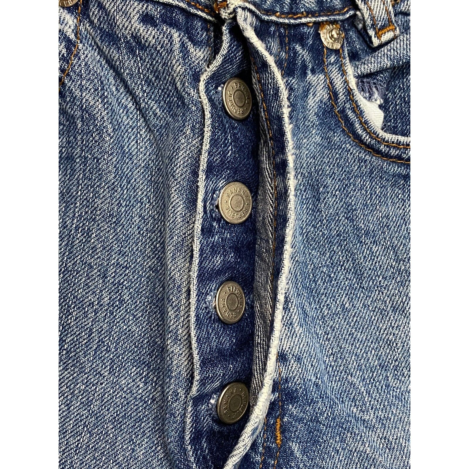 Banana Republic VTG Banana Republic Jeans High-Rise Straight Leg Button Fly Size 28" / US 6 / IT 42 - 4 Thumbnail