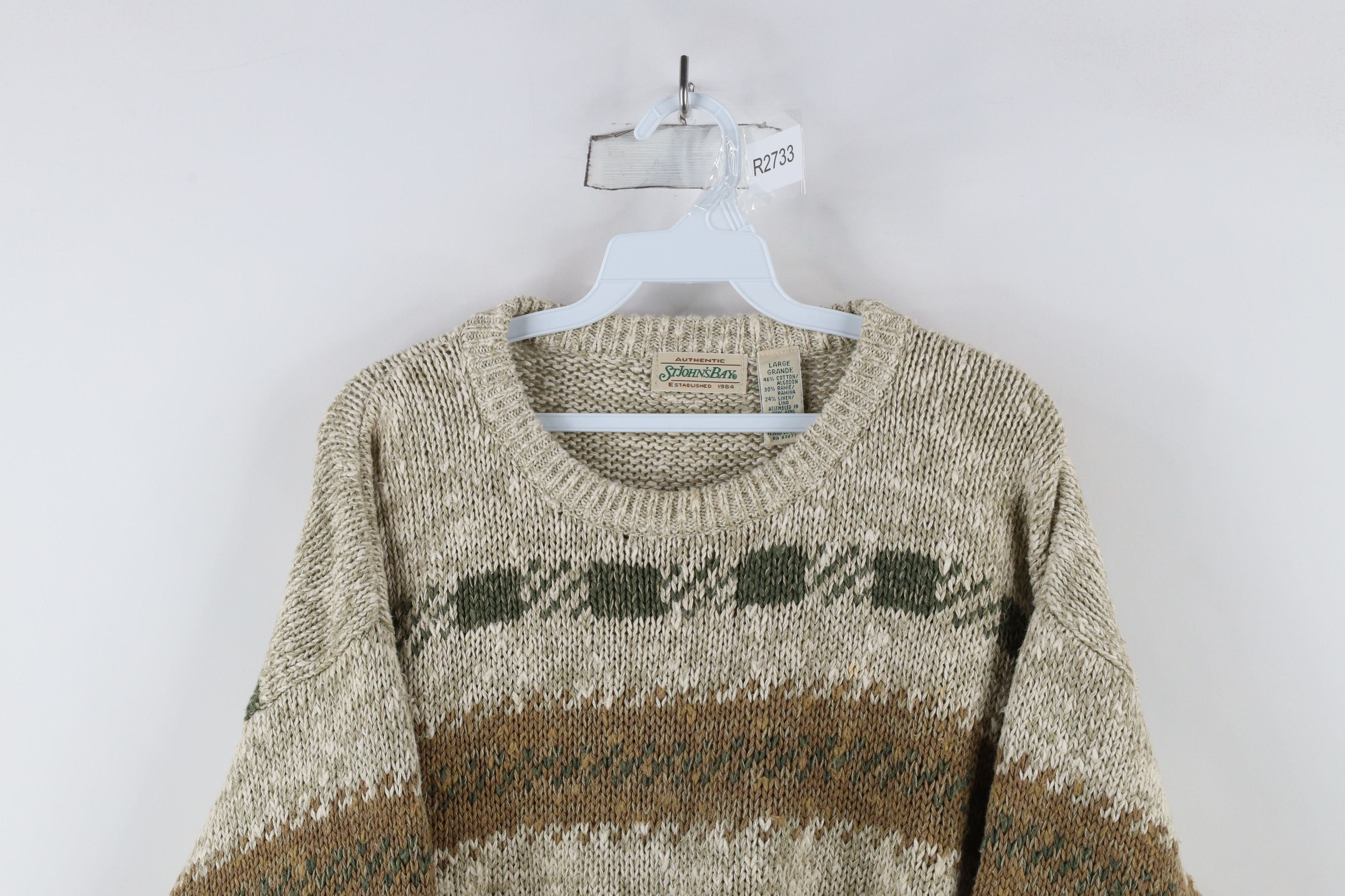 Vintage Vintage 90s Streetwear Blend Chunky Knit Sweater Earth Tone Size US L / EU 52-54 / 3 - 2 Thumbnail