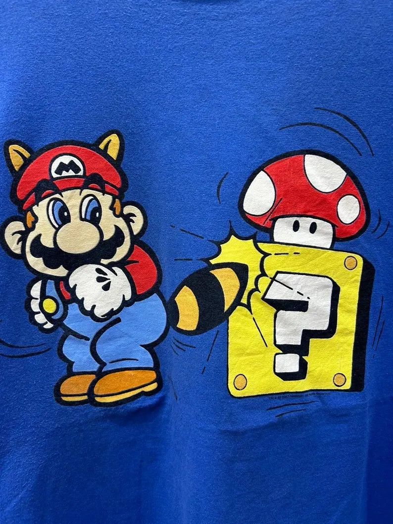 Vintage Vintage 2002 Mario tshirt size 2XL Size US XXL / EU 58 / 5 - 3 Thumbnail