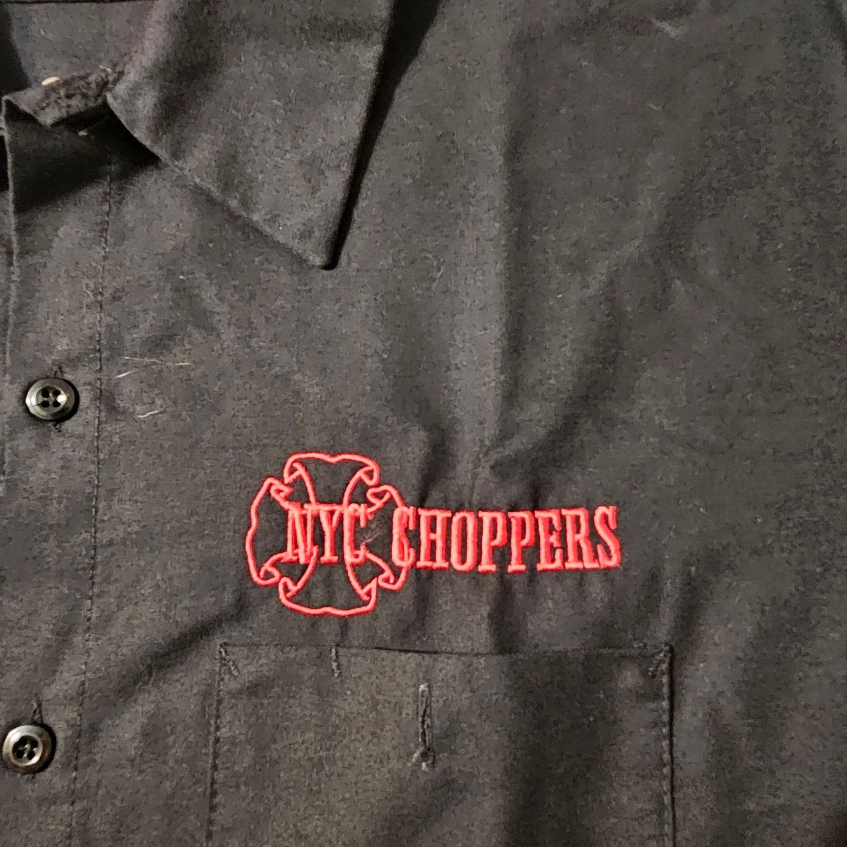 Red Kap New York NYC Choppers Short Sleeve Mechanic Button Up Men's Shirt XL Black Red Kap Size US XL / EU 56 / 4 - 3 Thumbnail