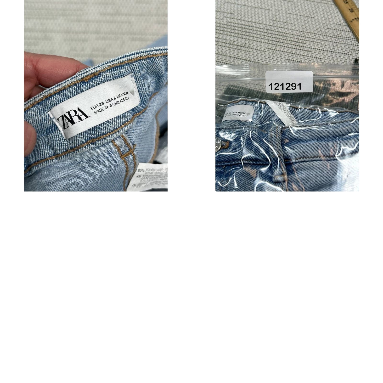 Zara Zara Jeans Womens 6 Blue Denim Logo Stretch High Rise Skinny 26x27 Adult Regular Button Zip Size 28" / US 6 / IT 42 - 9 Thumbnail