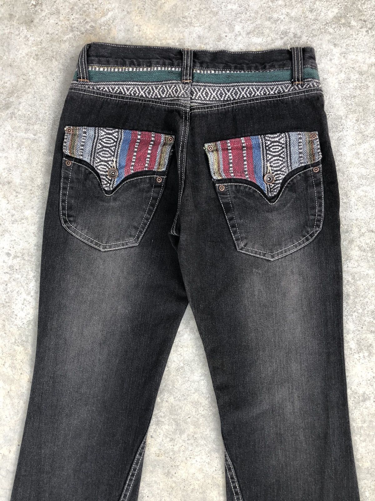 If Six Was Nine Japanese Nylaus Flared Jeans Distressed Navajo Size US 30 / EU 46 - 8 Thumbnail