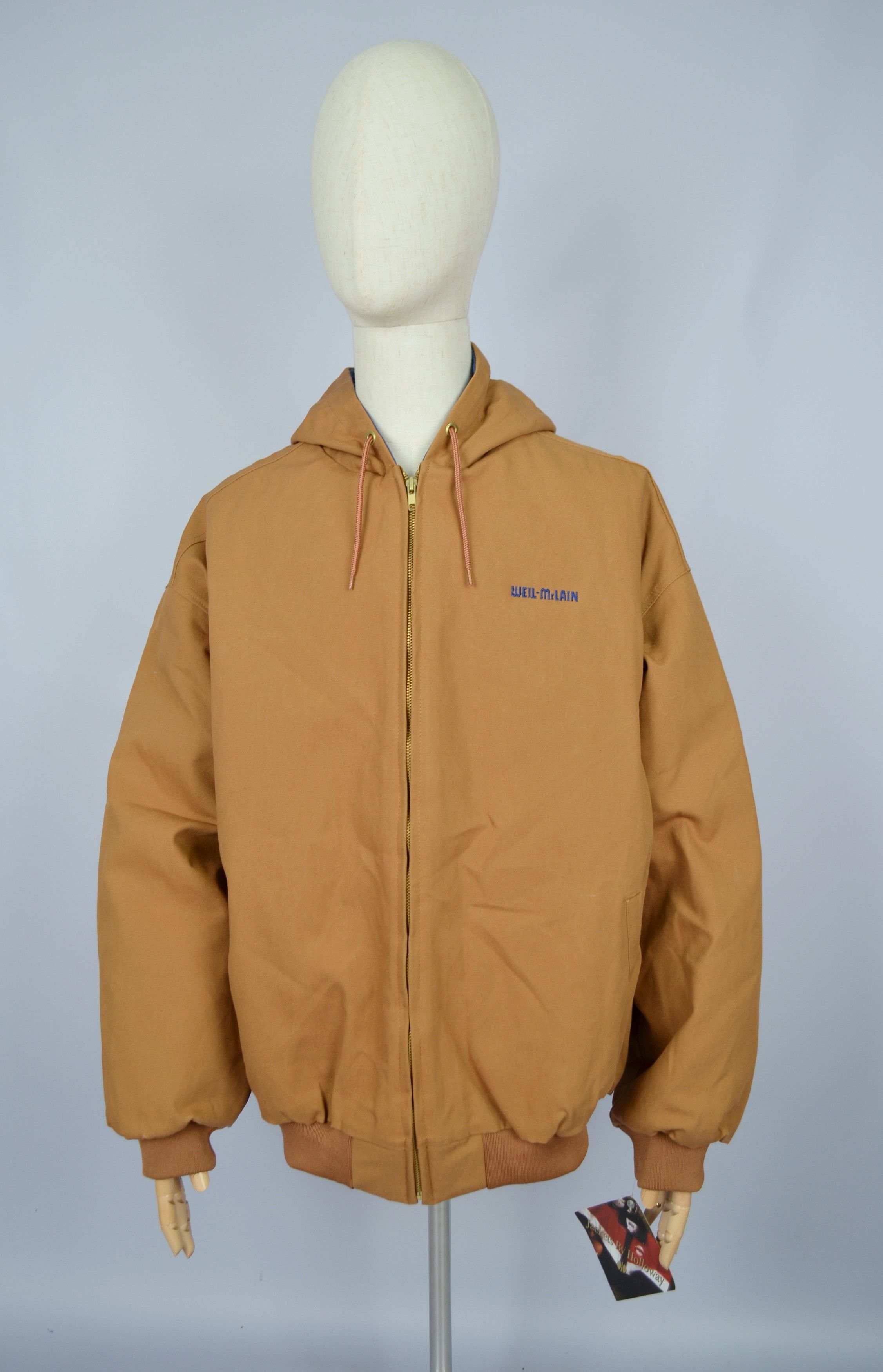 Holloway Jacket Beige Workwear Canvas Vintage Size XXL 90s