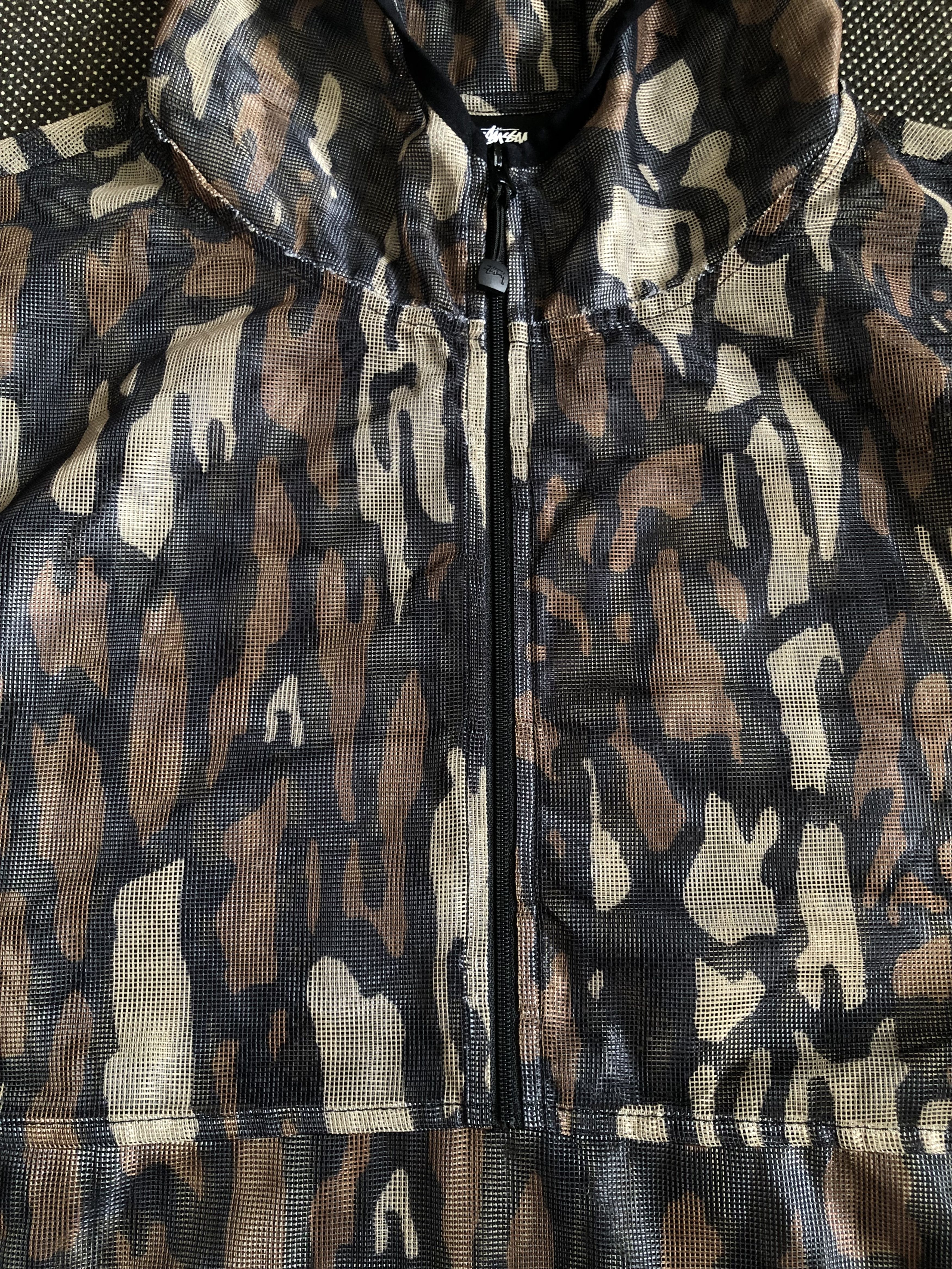 Stussy RARE🔥SS19 TREE BARK CAMO POLY-MESH 1/2 ZIP PULLOVER Size US XL / EU 56 / 4 - 17 Thumbnail