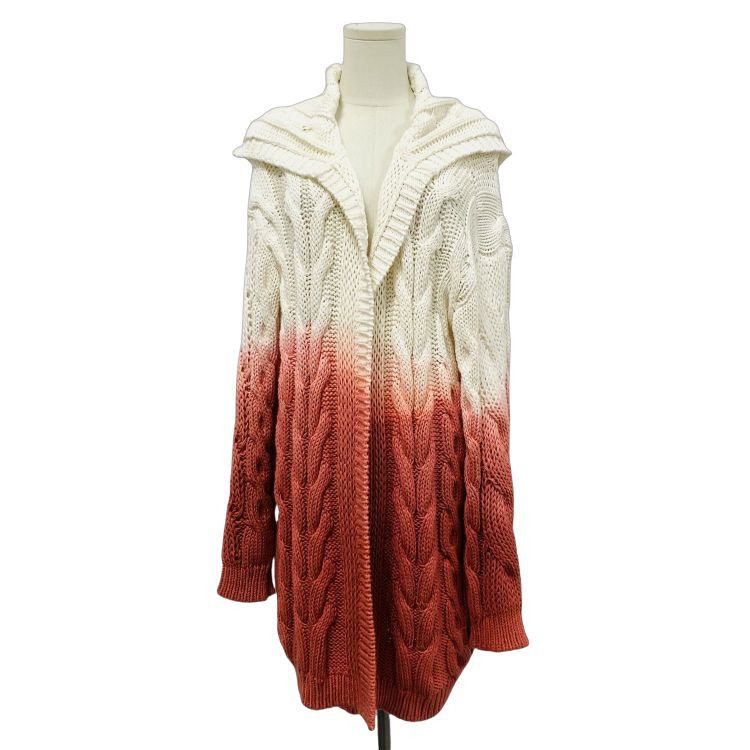 Saint Laurent Paris Saint Laurent Gradient Cable Knit Hoodie Size S Size US S / EU 44-46 / 1 - 1 Thumbnail