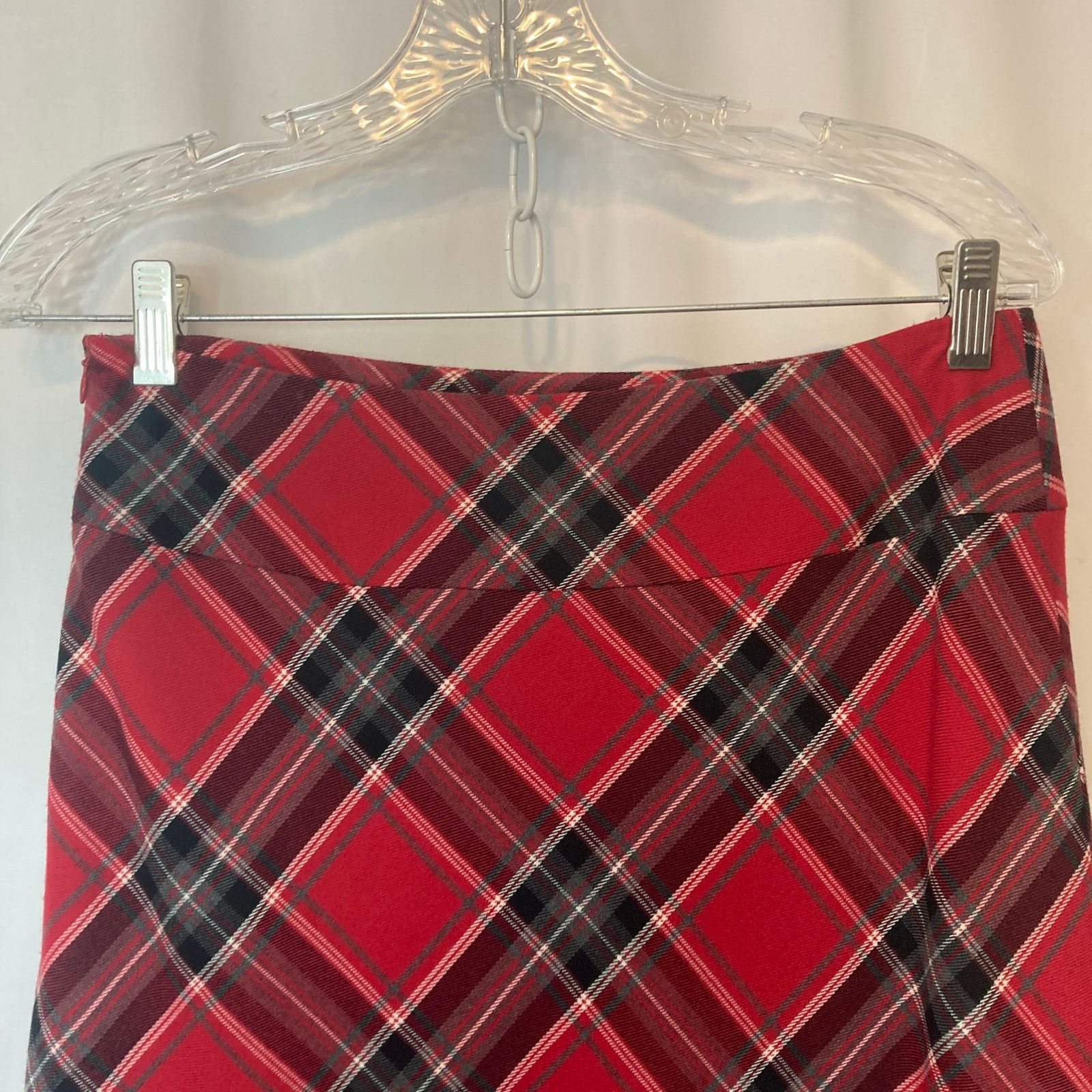 Covington Covington Tartan Plaid Stretch ALine Holiday Christmas Skirt Size 27" / US 4 / IT 40 - 2 Thumbnail