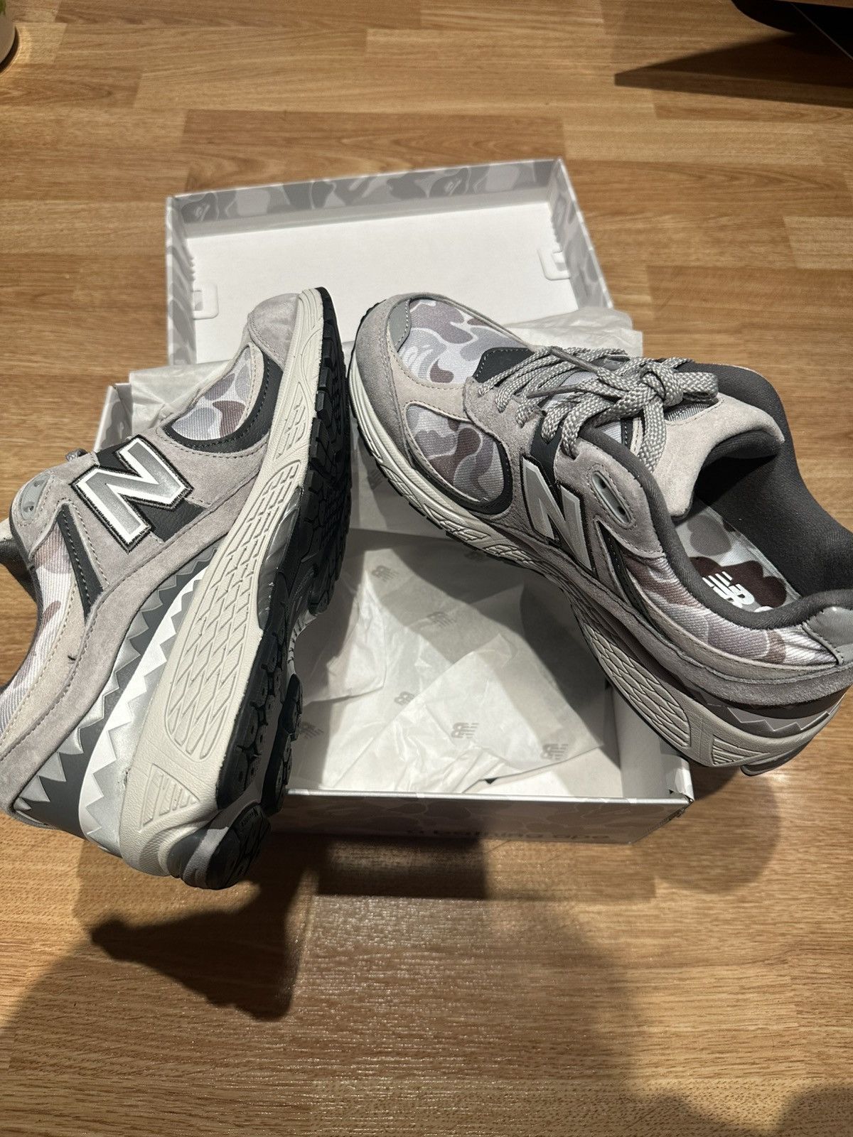 Bape × New Balance BAPE x New Balance 2002R Grey Camo Size Mens UK 9 M2002RBG Size US 9.5 / EU 42-43 - 10 Thumbnail