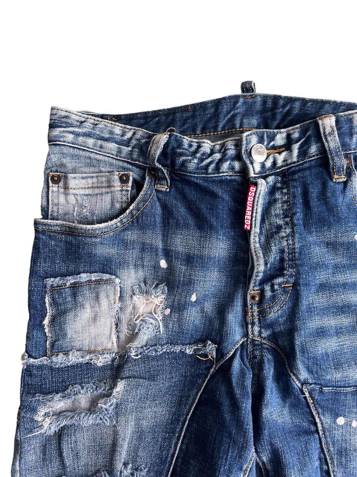 Dsquared2 × Purple DSQUARED2 Beautiful Patchwork Distressed Skinny Biker Jean Size US 29 - 5 Thumbnail
