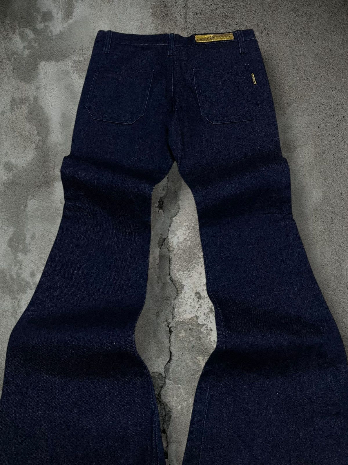 Tornado Mart Vintage Rare 1990s Japan Designer Egoist Big Flared Denim Size US 28 / EU 44 - 13 Thumbnail