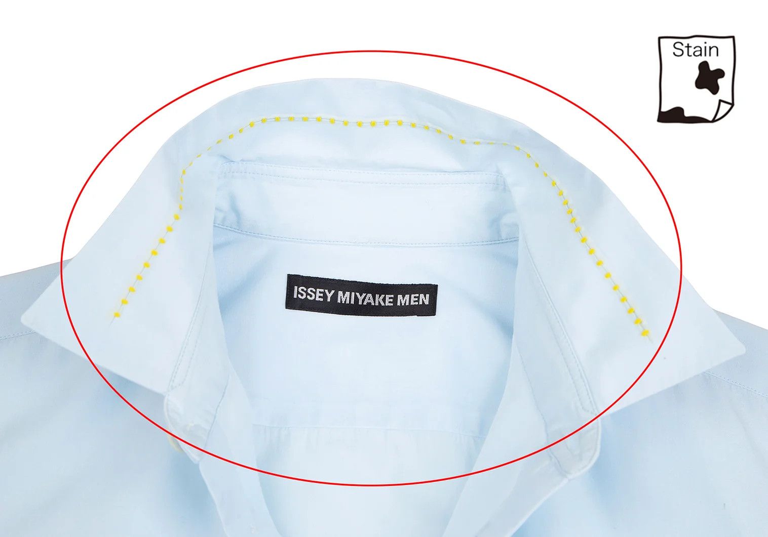 Issey Miyake Cotton Broad Stitch Design Fly Front Shirt in Light Blue Size US S / EU 44-46 / 1 - 4 Thumbnail