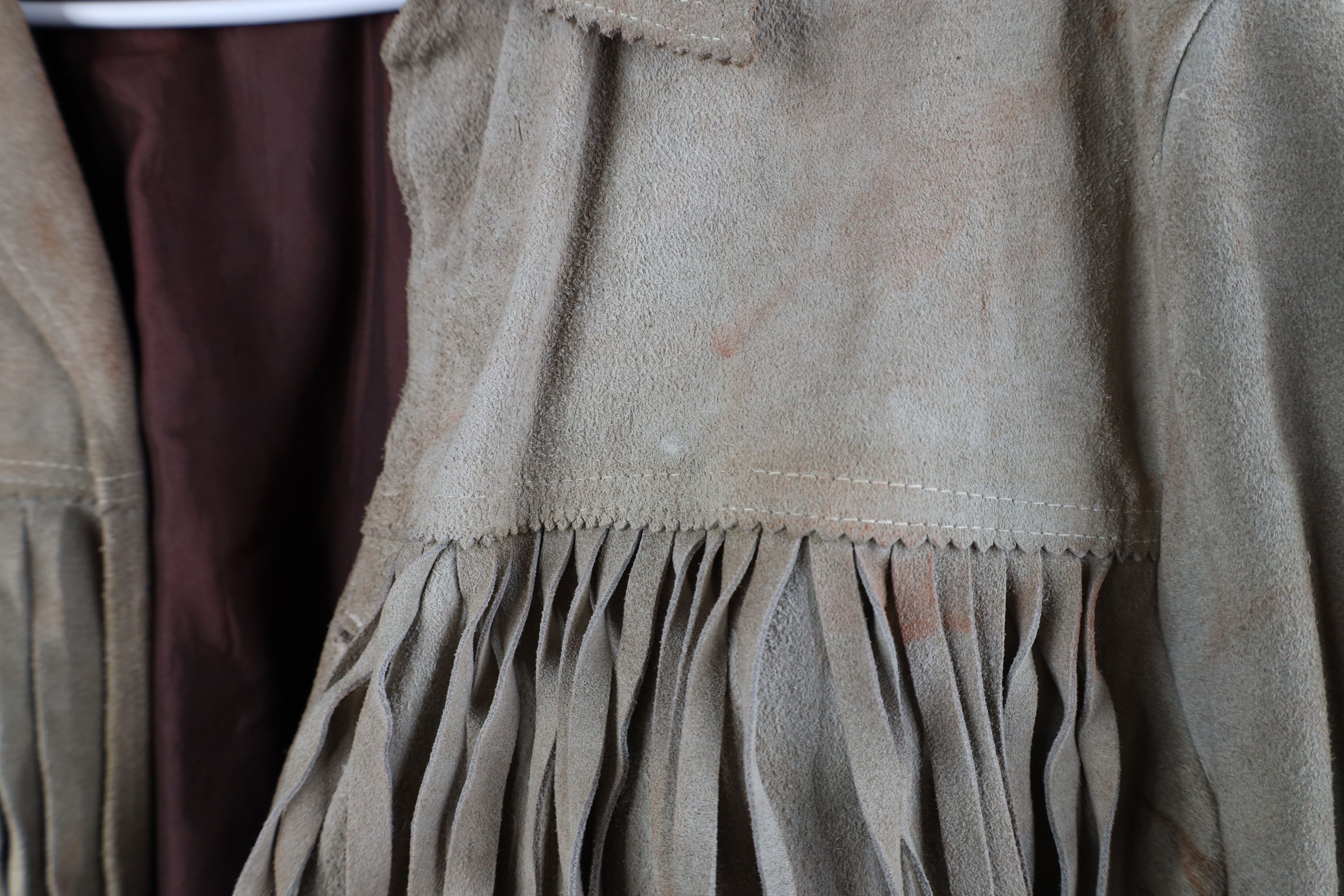 Vintage Vintage 60s 70s Streetwear Western Suede Leather Jacket Size US L / EU 52-54 / 3 - 4 Thumbnail
