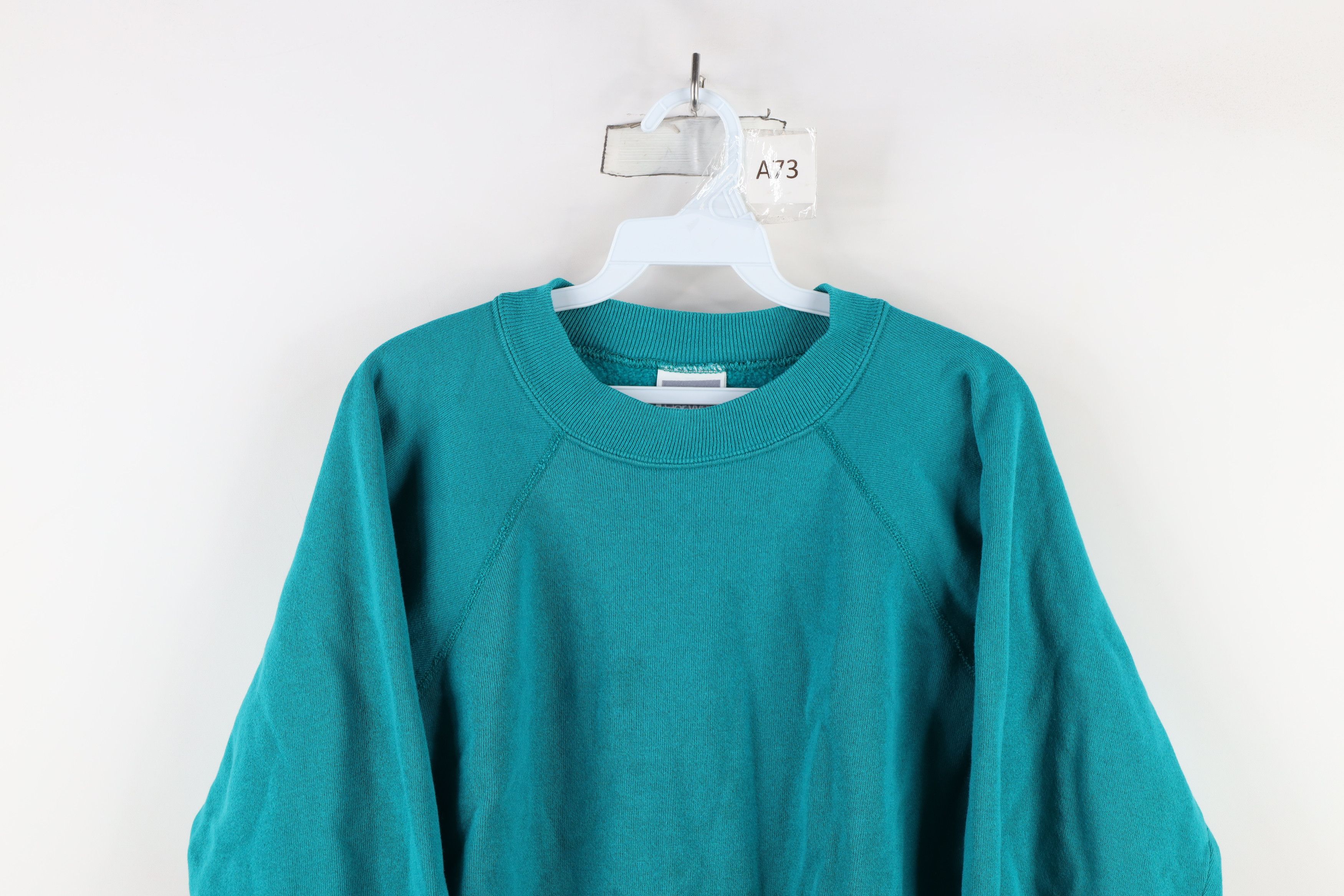 Vintage Vintage 80s 90s Streetwear Crewneck Sweatshirt Teal USA Size XL / US 12-14 / IT 48-50 - 2 Thumbnail