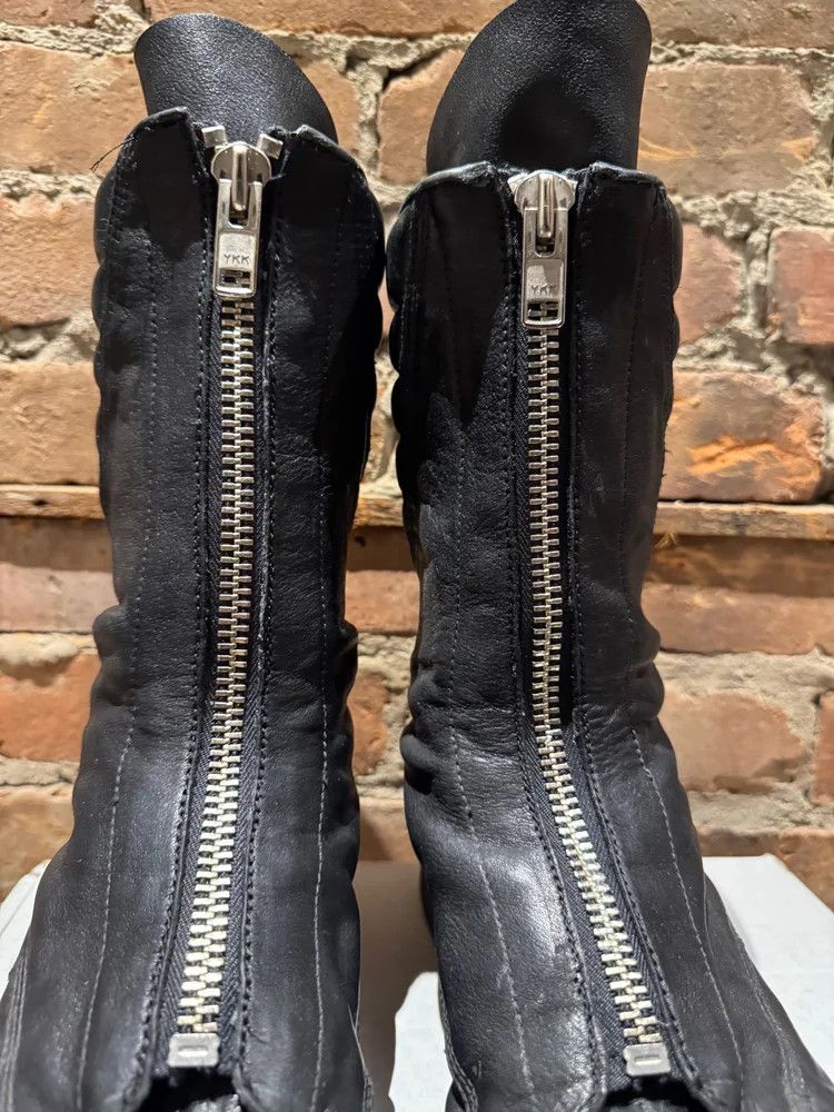 Rick Owens Rick Owens Mainline — Front-Zip Padded Leather Boots Size US 8 / EU 41 - 7 Thumbnail