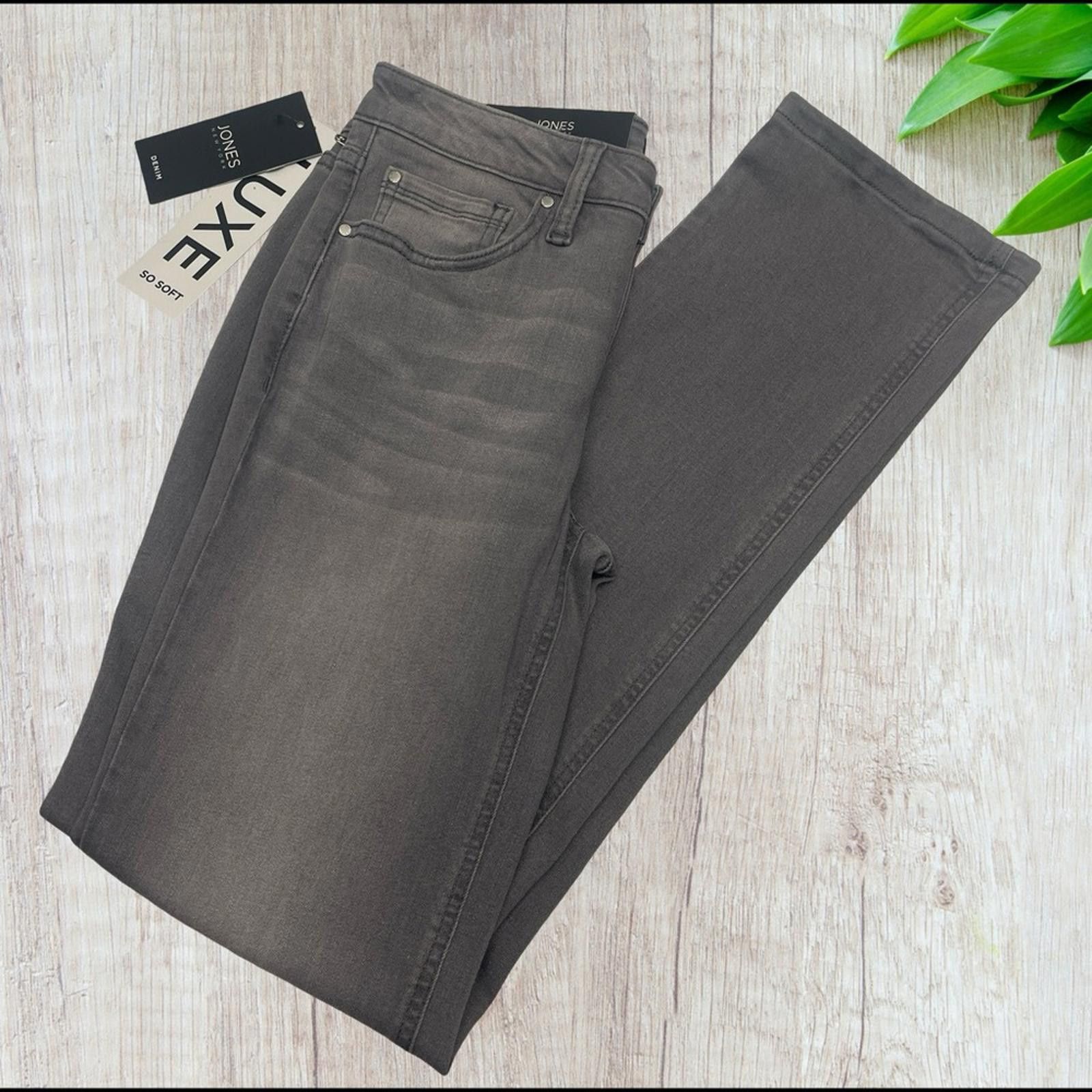 Jones New York Jones NY Luxe Women's Gray Straight Jeans size 2 NWT Size 26" / US 2 / IT 38 - 3 Thumbnail