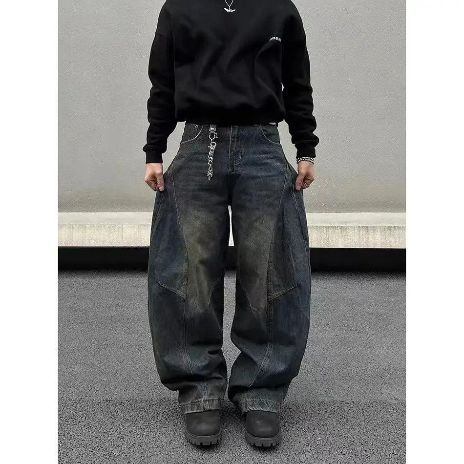 Japanese Brand Retro loose curved knife wide leg jeans Size US 32 / EU 48 - 5 Thumbnail