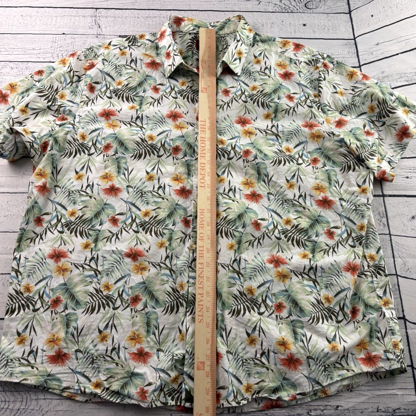 UNTUCKit UNTUCKit Bosler Short Sleeve Hawaiian Cotton Button Front Shirt Men's 3XL Size US XXL / EU 58 / 5 - 3 Thumbnail