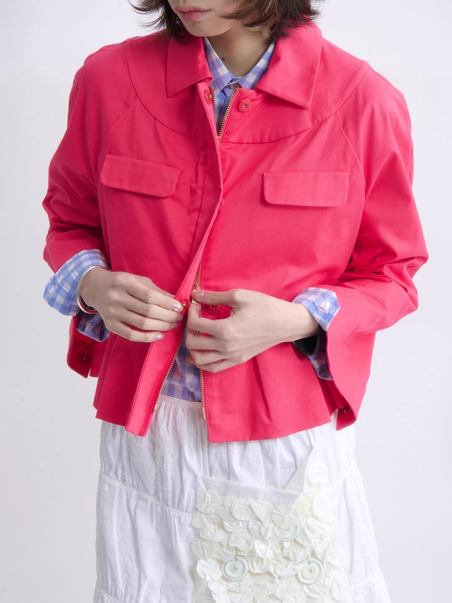 Miu Miu MIU MIU Women's Hot Pink Balloon Short Jacket Size XS / US 0-2 / IT 36-38 - 6 Thumbnail