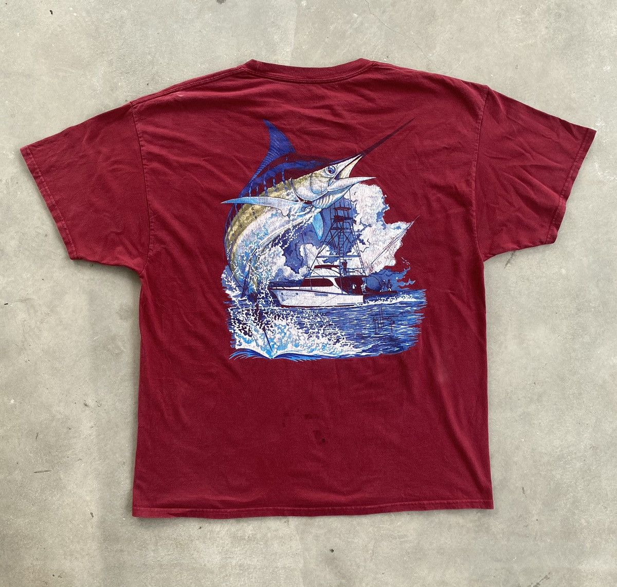 Guy Harvey × Vintage VINTAGE GUY HARVEY BLUE WATER Size US XL / EU 56 / 4 - 1 Thumbnail