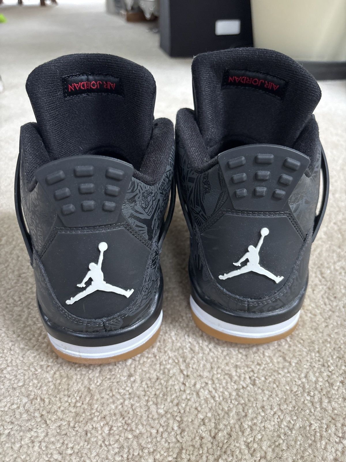 Jordan Brand × Nike Jordan 4 Retro 'Laser Black Gum' Size US 10 / EU 43 - 3 Thumbnail