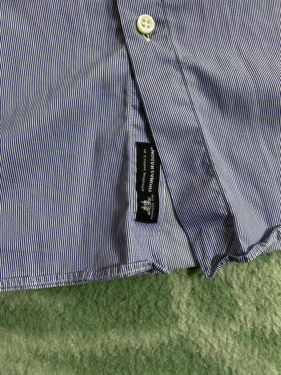 Hugo Boss × Vintage HUGO BOSS Shirt Striped Long Sleeved Light Cotton Size US M / EU 48-50 / 2 - 2 Thumbnail