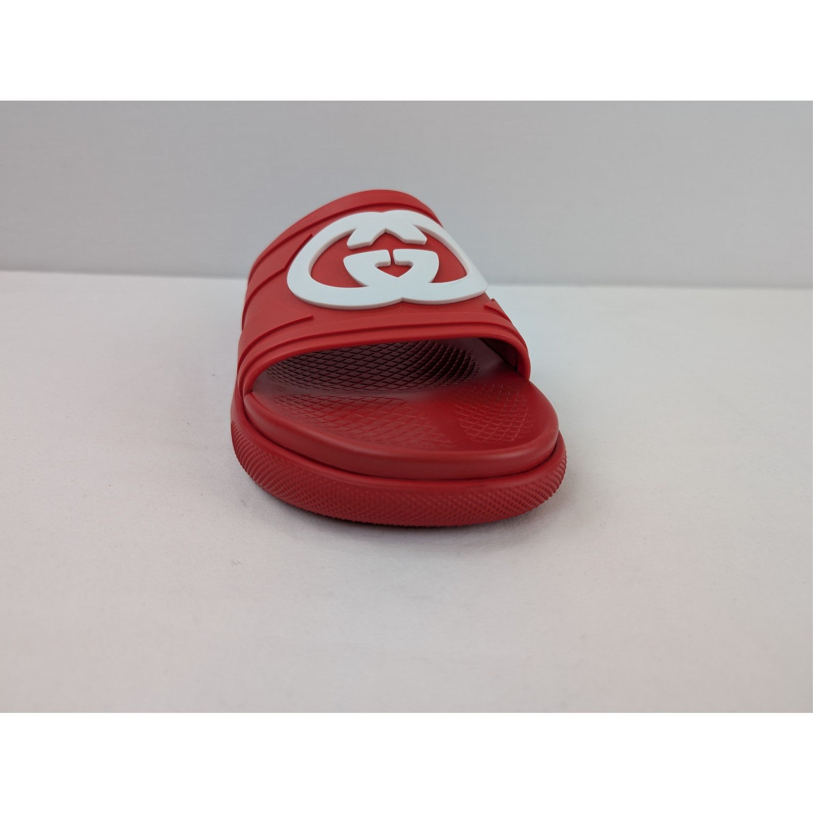 Gucci o1rshd1 Men's New Pursuit Slide Rubber 650 Slipper in Red Size US 12.5 / EU 45-46 - 3 Thumbnail