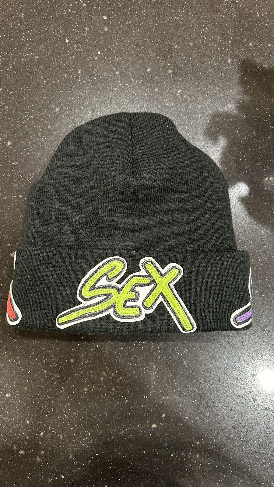 Chrome Hearts Chrome Hearts Multi Patch Sex Beanie | Grailed