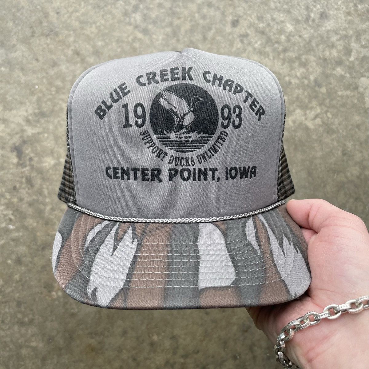 Vintage Vintage Camo Trucker Hat Ducks Unlimited Mesh Snapback 90s Size ONE SIZE - 2 Thumbnail