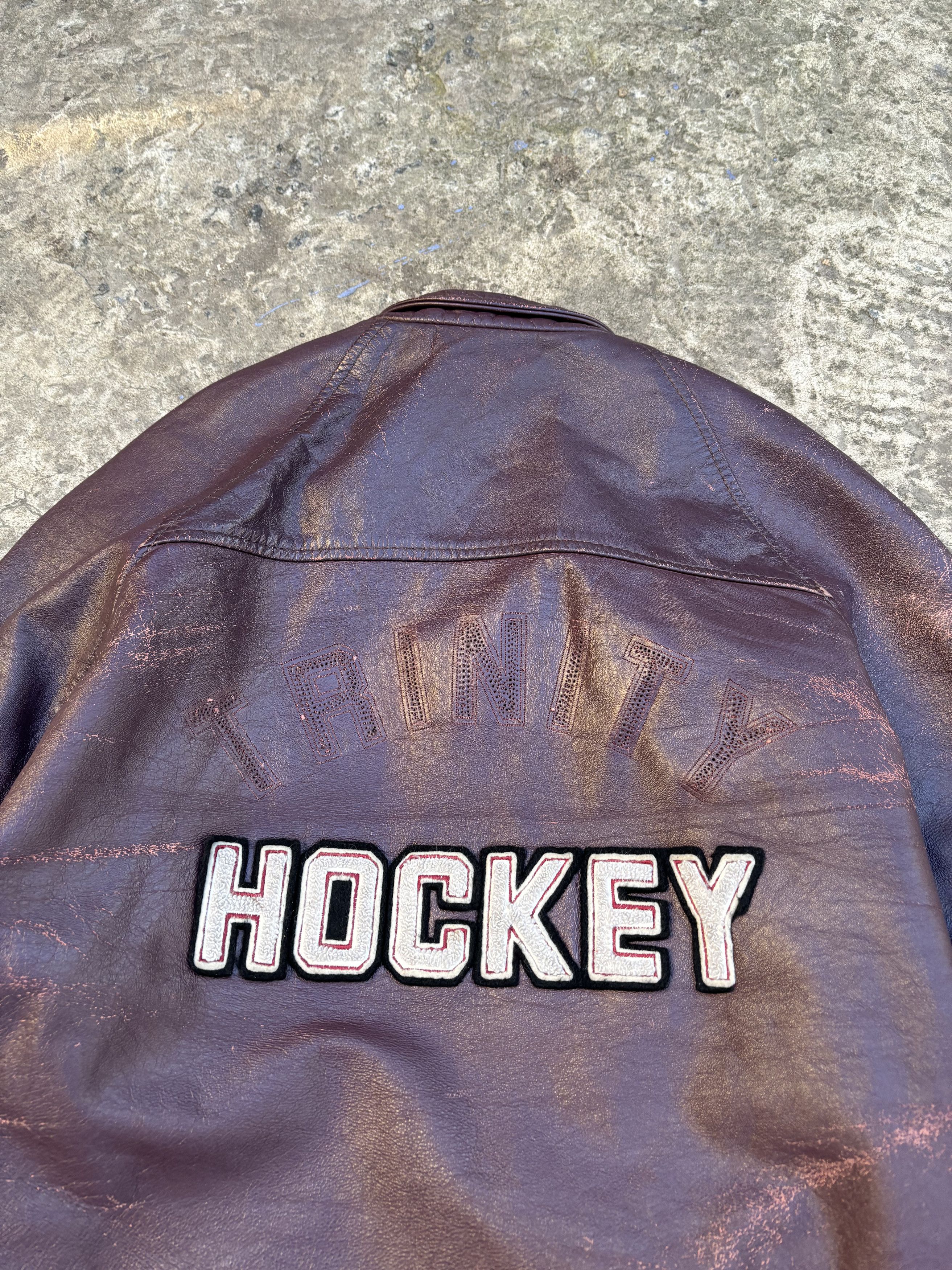 Other Vintage 70s Avon Sportswear Trinity Hockey Leather Jacket Size US L / EU 52-54 / 3 - 16 Thumbnail