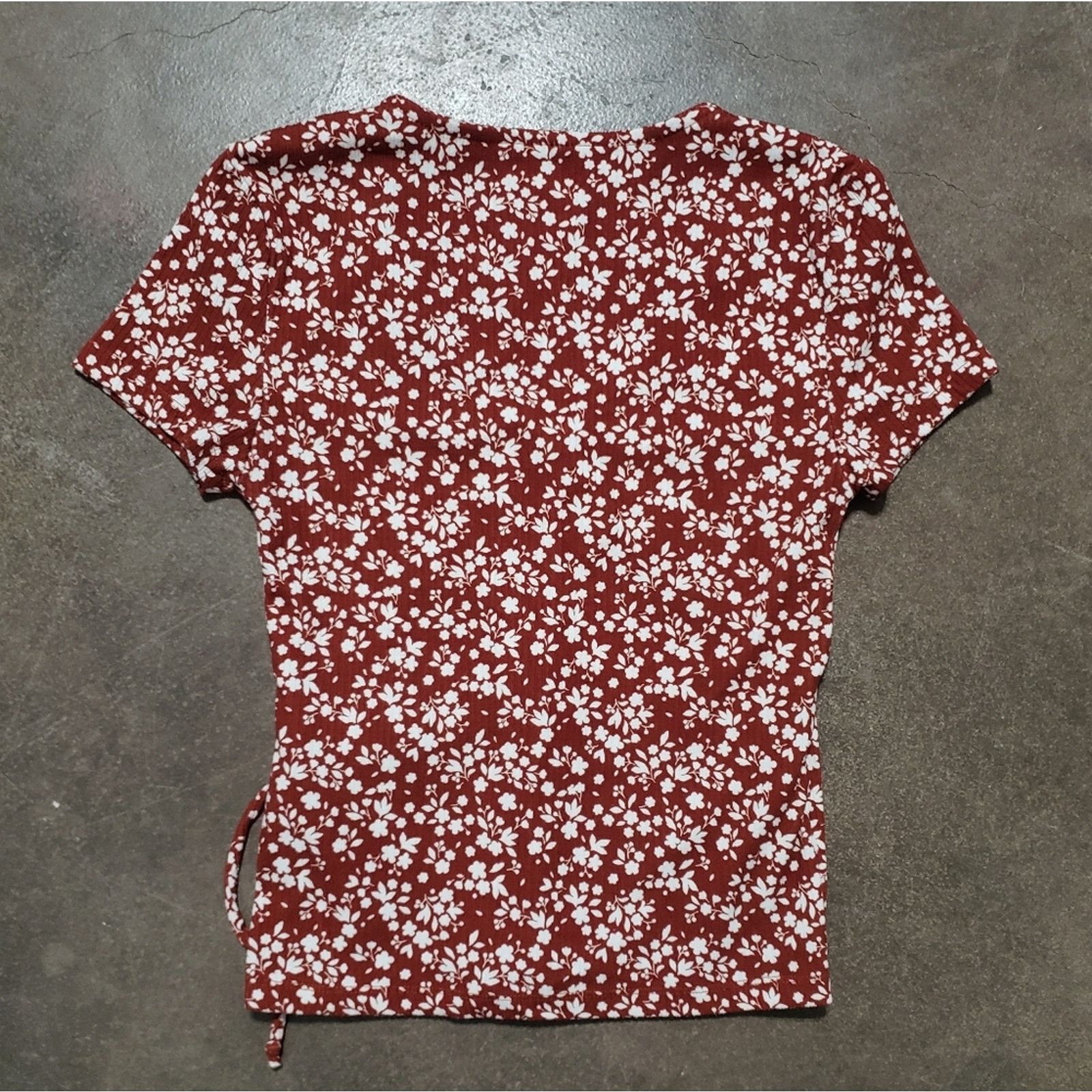 Other Red Rust | NOBO | Floral Short Sleeve Size S / US 4 / IT 40 - 2 Thumbnail