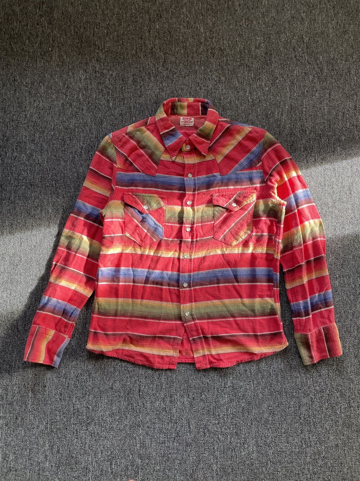 Edwin Vintage Edwin Aztec Western Indian Blanket Sarape Shirt Size US S / EU 44-46 / 1 - 1 Thumbnail