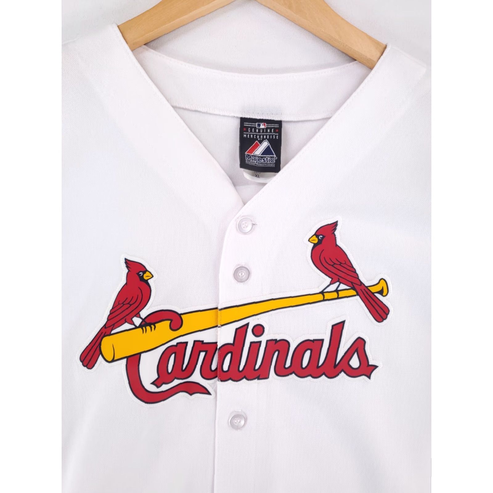 MLB VINTAGE Majestic 90s MLB Saint Louis Cardinals Jersey Mens XL White Short Sleeve Made USA Size US XL / EU 56 / 4 - 3 Thumbnail