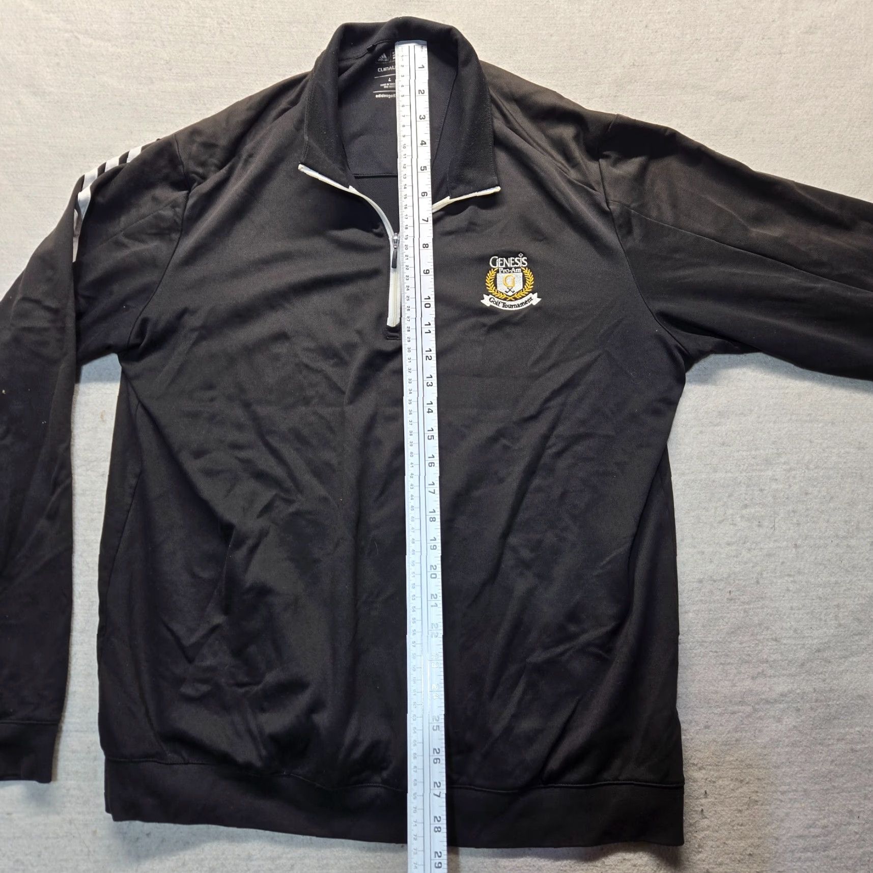 Adidas Genesis Golf Tournament Adidas Climalite Jacket Black Long Sleeve Half Zip Large Mens Size US L / EU 52-54 / 3 - 7 Thumbnail