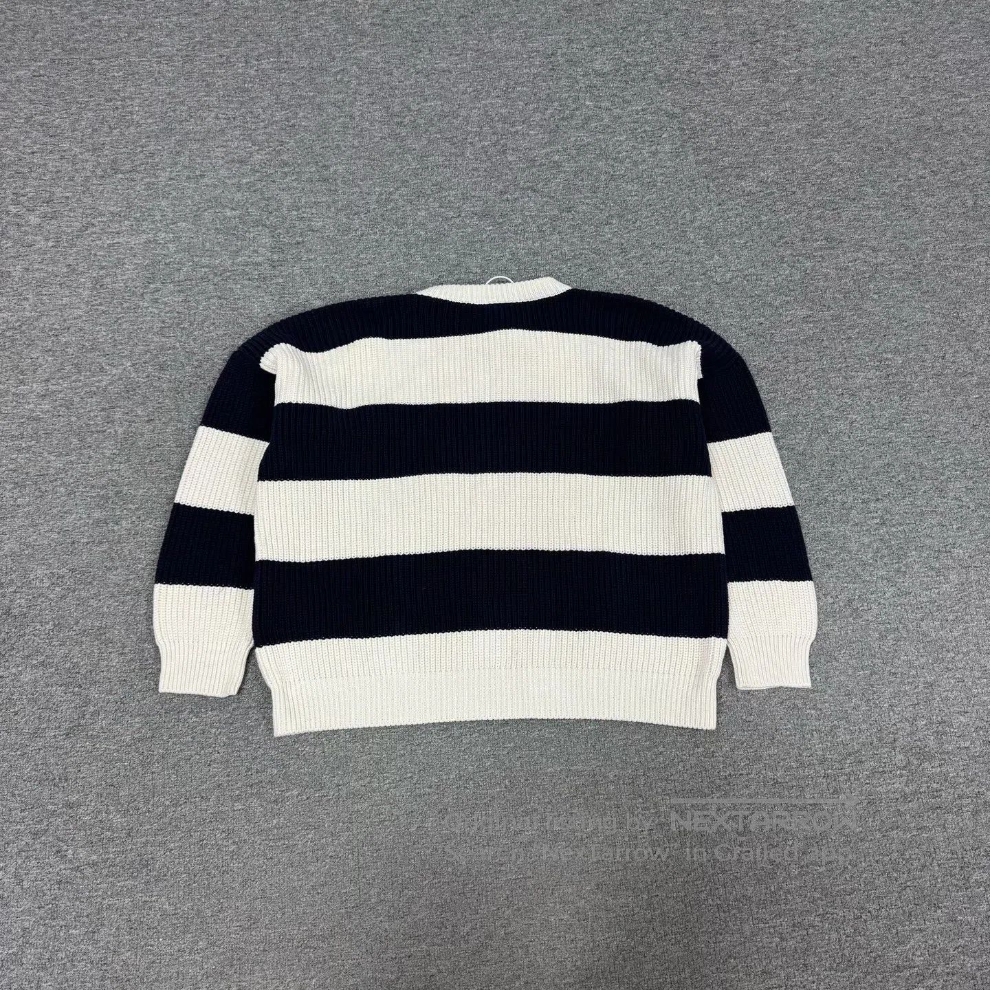 Celine CELINE Alphabet logo, stripes, knit sweater| Size M / US 6-8 / IT 42-44 - 4 Thumbnail
