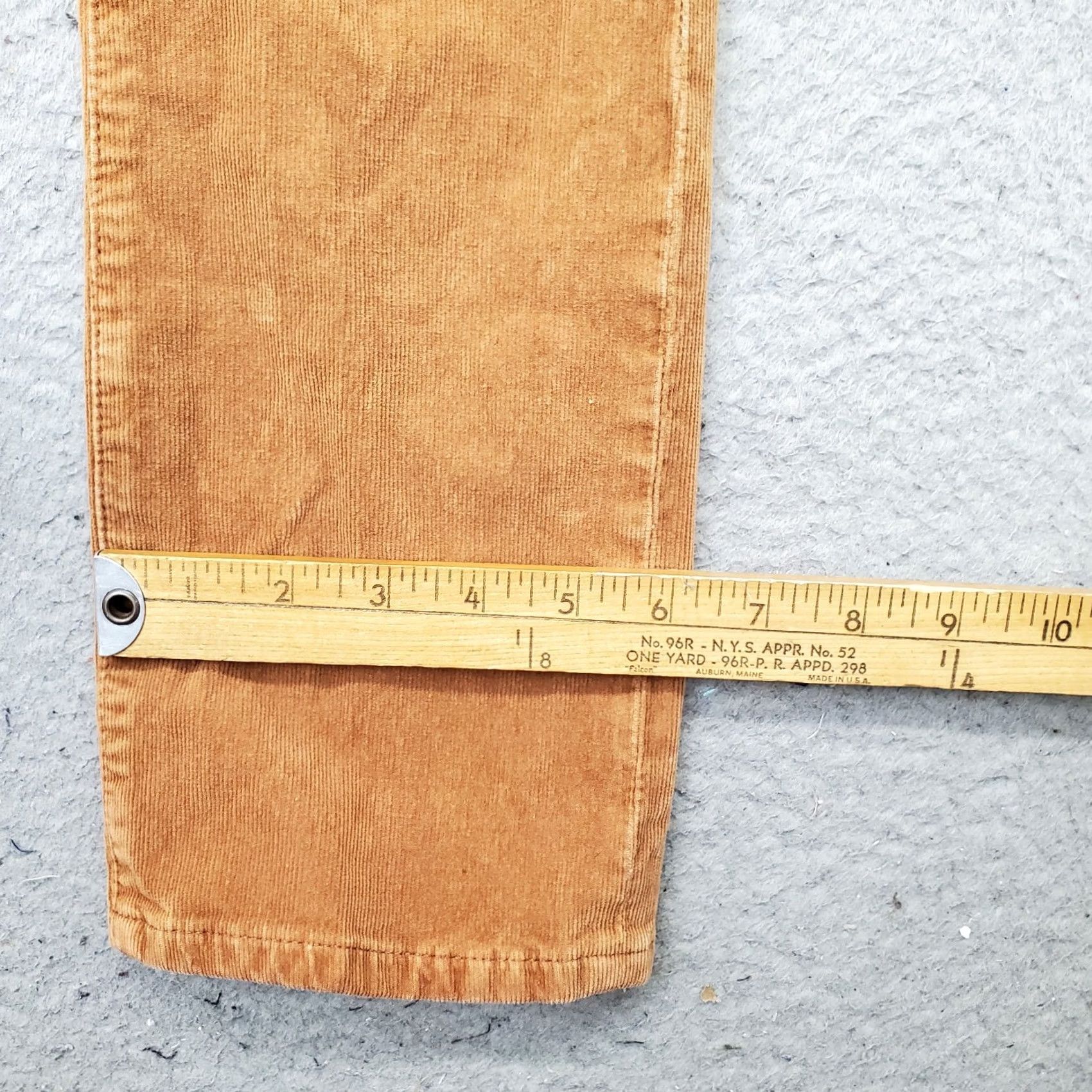 Vintage AG Adriano Goldschmied Womens Corduroy Mari Pants 27 High Rise Slim Fit Brown Size 27" / US 4 / IT 40 - 5 Thumbnail