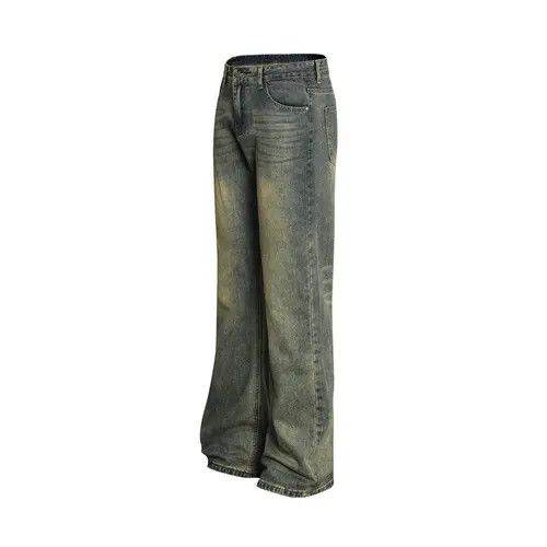 VIBE Punk washed distressed vintage men's bootcut jeans Size US 32 / EU 48 - 2 Thumbnail