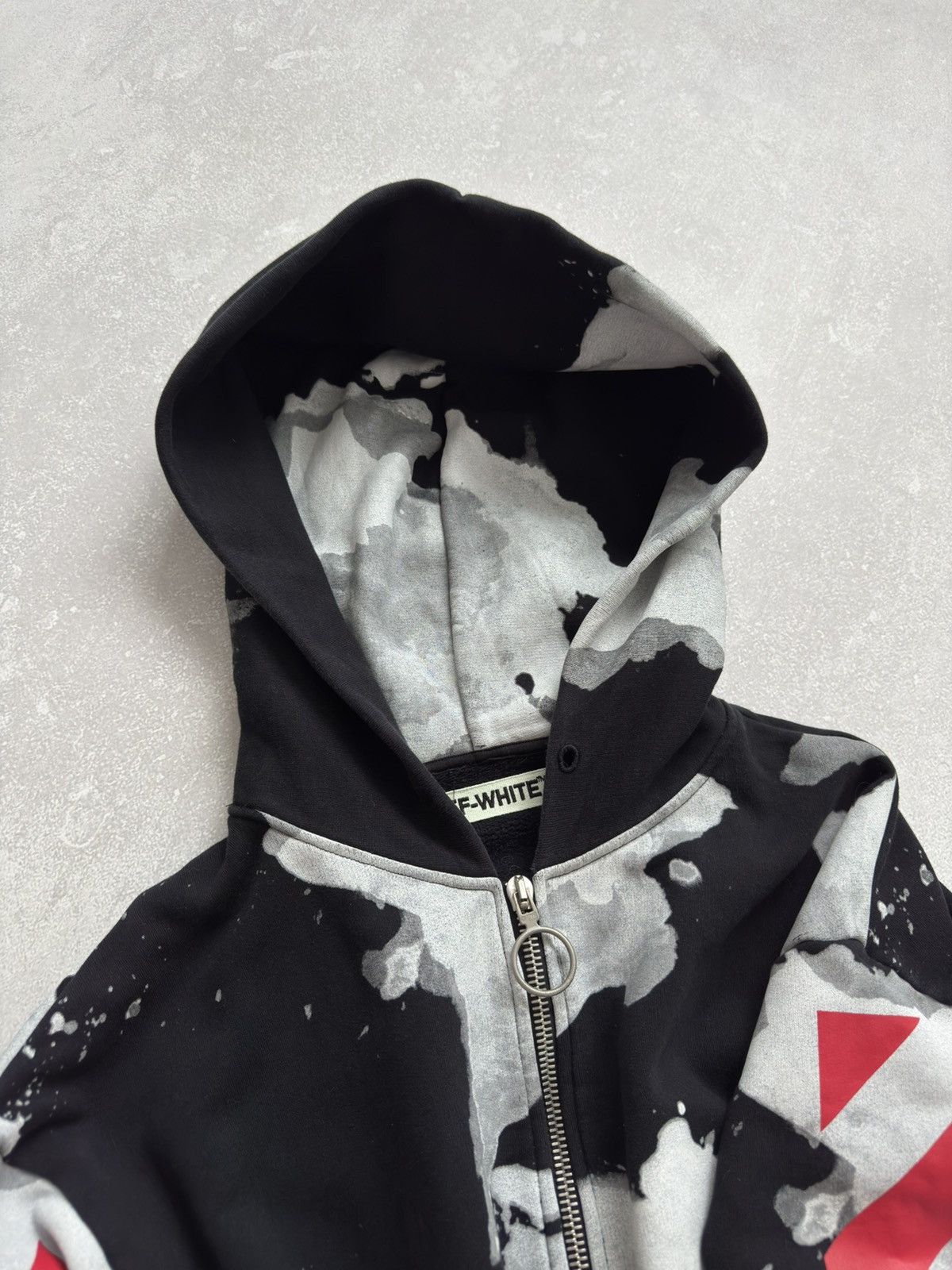 Japanese Brand × Off-White Off-White Oversized Liquid Spots Zip Hoodie Size US XS / EU 42 / 0 - 17 Thumbnail