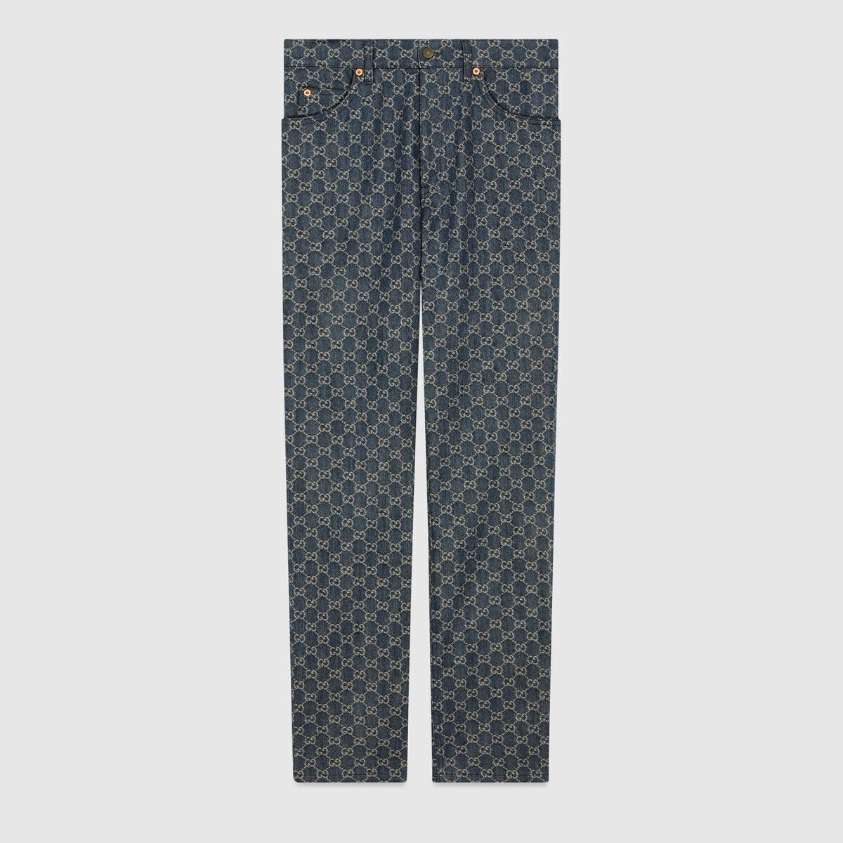 Gucci o1mt1gz0725 Washed GG Denim Pant in Dark Blue Size US 28 / EU 44 - 1 Thumbnail