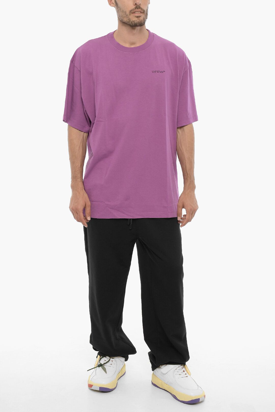 Off-White og1mm0824 Solid Color Crewneck T-Shirt in Purple Size US XXS / EU 40 - 4 Thumbnail