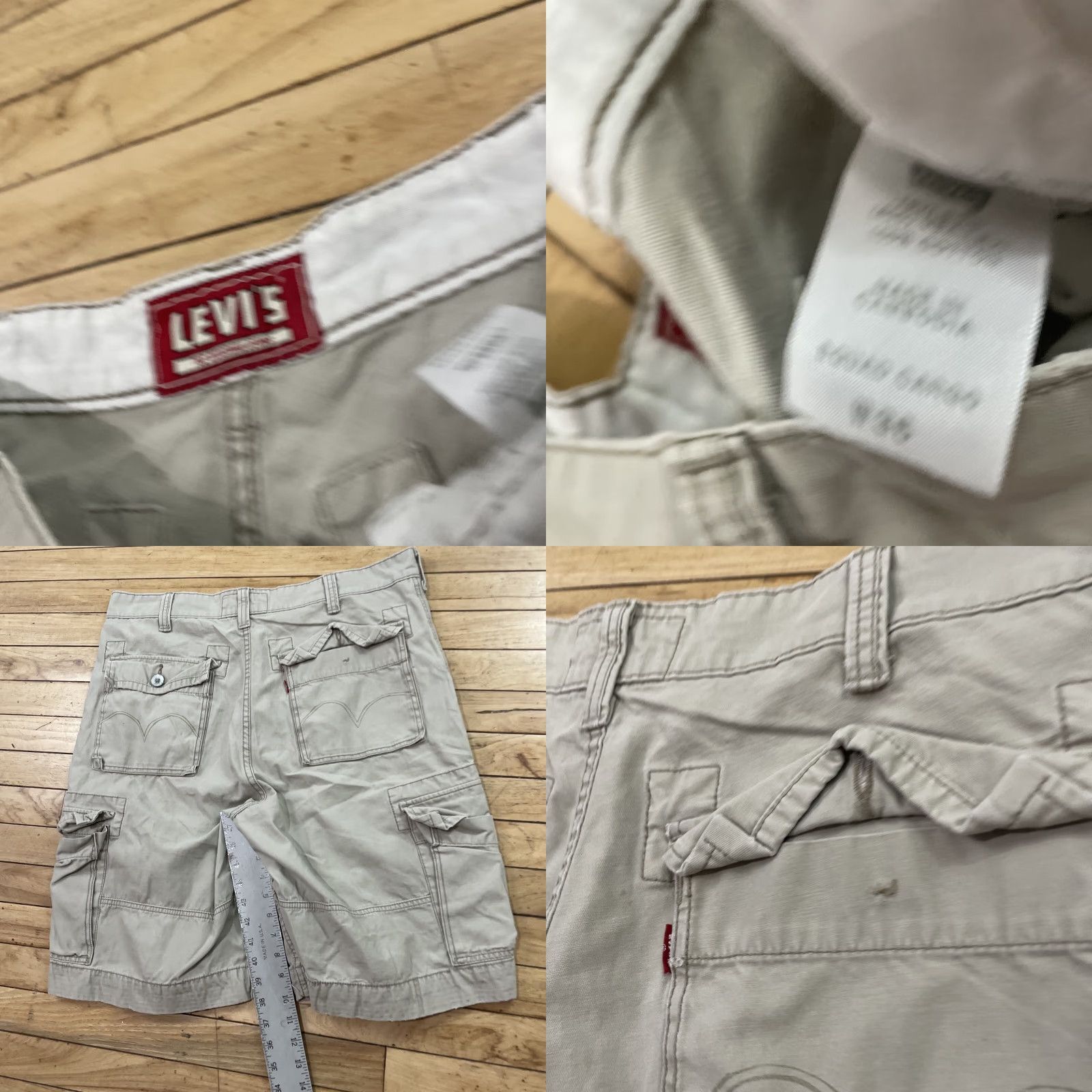 Levi's LEVI'S Cargo Shorts Men W36 Vtg Y2k Chunky Baggy Grunge Cream Cargo Bermuda 10' Size US 36 / EU 52 - 10 Thumbnail